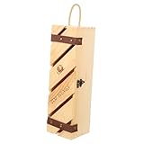 Garneck Kasten Weinflaschenkasten Rotweinträger Weinpräsentation Weinversorgung Tragetasche für Wein Weinzubehör present box präsentbox Partydekoration Weinorganisator aus Holz Kiefernholz