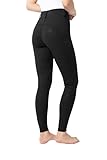 HORZE Damen Reitleggings DEA, Reithose mit Handytasche und Gürtelschlaufen, schwarz, 40