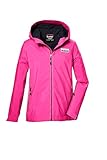 killtec Mädchen Funktionsjacke ist wasserdicht/Regenjacke mit Kapuze KOS 146 GRLS JCKT, neon pink, 140, 43218-000