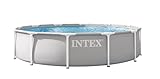 INTEX 26710EP Prismenrahmen Premium oberirdischer Swimmingpool, superrobust, pannensicher, rostbeständig, einfache Montage, 1718 Gallonen Kapazität, nur Pool (Pumpe Nicht im Lieferumfang enthalten)