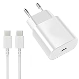 25W USB C Ladegerät, Gobxoici PPS PD3.0 Super Schnellladegerät für Samsung Galaxy S23,S23+,S23 Ultra,S22,S22+,S22 Ultra,S21S20,A13,A54,A53 5G,A52s,Note 20, Typ C Schnellladegerät mit 1M Ladekabel,Weiß