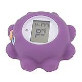 Baby-Badethermometer, schwimmendes Spielzeug, niedliches digitales Thermometer, Baby-Badethermometer, Stimmungsthermometer mit LED-Anzeige und Warnung