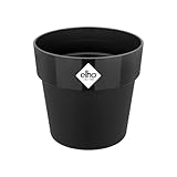 elho B.for Original Rund 14 - Blumentopf für Innen - Ø 13.7 x H 12.5 cm - Schwarz/Living Schwarz