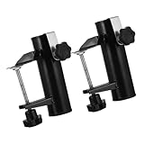 Gatuida 2 Stück Verstellbare Sonnenschirmhalterung Robuste Klammer für Schirmstangen Wetterfester Parasol Clip Stabiler Outdoor Balkongeländer Halter für Strand und Gartenschirme