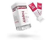 Happy Instant Coffee, Medium Roast mit Noten von Karamell und Freude, 8 Päckchen, Einzelportion, Verwendung für heißen oder Eiskaffee, nachhaltig angebaut