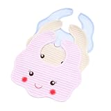 Kisangel 5 Stück Wasserdichtes Kinderlätzchen sabbern Gebote -Gebote Speichel des Babytuchs Speicheltuch für Babys Lätzchen mit Babyknöpfen Bandana Bunt