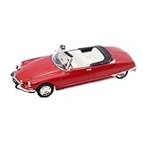 CHENXILONG 1/43 Für Citroen Ds 19 1965 Cabrio Oldtimer Legierung Simulation Auto Modell Sammlung Display Spielzeug Geschenke Sammlerspielzeugautos(Rot)