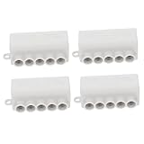 SOIMISS 4 Stück Teiliges Kabelanschlussklemmen Verteilerblock Kompakte Elektrische Anschlussklemme für Verschiedene Drahtstärken Platzsparend Schnelle Montage Geeignet für Industrie und