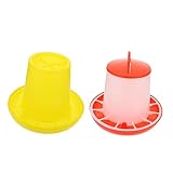 TOYANDONA 2 Stück Geflügelfutterautomat Aus Kunststoff Futterspender Für Hühner Küken Füttern Vogel Fütterer Fütterung Hühnerfutter Und Kükenstarter Futtermittel Essen Futterhuhn Plastik