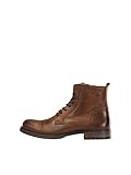 JACK & JONES Herren Jfwrussel Leather Cognac 19 Biker Boots, Cognac, 42 EU