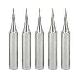 Überbrückungskorrekturspitzen, 5 Stück, 900 m, Kupfereisen-kompatibel, Ersatz-Lötspitzen für Schweißen, Drag, Löten, plus Lötkolben-Legierung (900MTI)