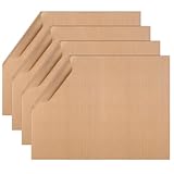 Tucnoeu 4 Stück Dauerbackfolie 30 x 40cm Backpapier Wiederverwendbar Dauerbackmatte PTFE Antihaftbeschichtung Dauerbackfolie für Backblech Backfolie Geeignet für Backofen und Grill