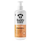 Buddycare Floh- & Zeckenhundeshampoo Beseitigt Flöhe, Zecken & Milben - Tiefenreinigungsshampoo für Hunde, Flohshampoo mit Teebaumöl & Eukalyptus für Hunde (500ml)