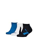 PUMA Unisex Kids 100000969 Sneaker Sock, Navy/White/Strong Blue, 31/34 (3er Pack)