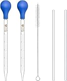 5 Stück Set Pipette, 10ml Tropfpipette Flüssigkeiten Messpipette, Mit 2 Reinigungsbürsten Und 2 Rührstäben Für Labor Forschung