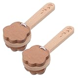 BESPORTBLE 2 STK. Teiliges Holzklapper Tierpfoten-Motiv Ergonomischer Langer Griff Natürliche Klangtöne Robustes Instrument für Musikalische Frühförderung und Motorische Entwicklung