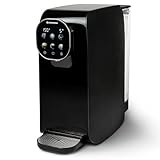 OsmoFresh Auftisch Osmoseanlage Quella Pro Black | mit Heißwasserspender | 6 Temperaturstufen | 7-Fach Umkehrosmose Filterung | Wasserfilter für Küche Büro Wohnmobil | kalkfreies Trinkwasser | UV