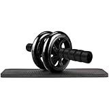 Bnlei Bauchroller mit Matte, Abdominal Trainer Bauchtrainer für Zuhause, Ab Roller Wheel Effektives Bauchmuskel Fitness Zubehör Trainingsgerät für Männer und Frauen