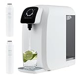 RELAX4LIFE Auftisch Osmoseanlage, Umkehrosmoseanlage Trinkwasser mit 5-stufige Filtration, 4:1 Rein zu Abfluss, RO + PPC Wasserfiltrationssystem mit UV-Licht, Wasserfilter für Küche & Büro, Weiß