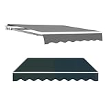 Wasserdichter Ersatzstoff für einziehbare Markisen, 3,5 x 3,4 m und 2,4 x 2,1 m, für Terrassen, für Terrassen, 4,5 m x 2 m, Grün