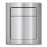 Metzler Unterputz Briefkasten Edelstahl gebürstet – Hochwertiger Einbaubriefkasten aus pulverbeschichtetem Stahl, flächenbündig, wetterfest und mit Schloss, für DIN-A4-Umschläge