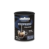 LAVAZZA - Gemahlener Kaffee Espresso Club - Italienischer Kaffee - 100% Arabica - Ausgeglichen & Aromatisch - Intensität 6 - Metalldose 250 g