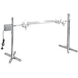 Großer Spießbräter BBQ Grill Kit für Outdoor Camping Party - Elektrischer Rotisserie Grill, 360° Drehbarer Picknickkocher mit Drehspieß