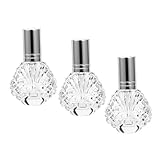 BESTYASH 3Stücke Nachfüllbare Parfümflasche Silbernem Deckel für Reisen für Duftproben und Kosmetikaufbewahrung Auslaufsicher und Kompakt
