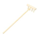 Naturholzrechen Meditationszubehör für Zen-Gartensand, DIY-Ornament, 4-Zahn-Holzrechen