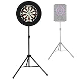 KOTO - Heavy Duty Dartboard Standard, geeignet für Sisal- & elektronische Dartscheiben, zusammenklappbar, höhenverstellbar bis zur Mitte der Scheibe: 120cm - 190cm, Breite von 90cm, 4 KG