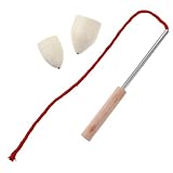 KICHOUSE 5sätze Holzspielzeug Lustige Peitschenkreisel Für Junge Mädchen Traditionelles Geschicklichkeitsspielzeug Fördert Hand-Augen-koordination Und Feinmotorische Fähigkeiten Für