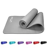UTTAM Yoga Mat | Multi-Purpose Extra Thick Foam Exercise Mats | Stretching, Resistance Workout & Therapy – Pilates, Home & Gym Equipment Accessory for Men Women Kids (183 x 60cm) (Grey)