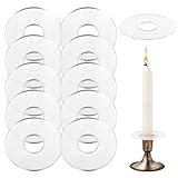 10 Stück Kerzen Tropfenfänger, Klar Tropfschutz Kommunionkerze, Kerzen Tropfenfänger für Stabkerzen Dekorative für Hochzeit Wohnzimmer, Weihnachten Kerzenständer (23x67mm)