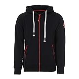 Degré Celsius - Herren-Kapuzenpullover mit Reißverschluss – CAUVY-Schwarz - XXXL