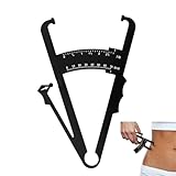 NHQZ 2 Stück Körperfettzange, Körperfettmessung, Caliper Körperfettzange, Körperfettmessgerät, Body Fat Caliper, Zur Messung Des Körperfettanteils(Schwarz)