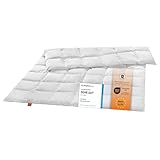 sleepling medium Daunendecke 155x220 cm, Bettdecke, Ganzjahres Decke, 90% Daunen 10% Federn, Daunenbettdecke 155 x 220 cm, Made in EU, Öko-Tex, Downpass, Nomite