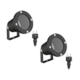 ledscom.de 2 Stück Gartenstrahler DUK für außen, IP65, Stecker, schwarz, 1x GU10 max. 15W