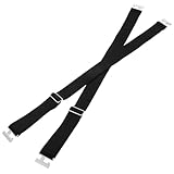 GAROZATION Verstellbarer Strumpfhalter mit Schnalle und Beinring für Damen aus Strumpfmaterial für Gothic Looks und Bühnenauftritte Schwarz