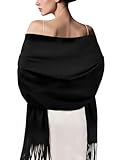 Arctic Penguin Pashmina Schal Kaschmir Stolen Damen Schultertuch für Frauen Hochzeit Kaschmirschal Herren Umschlagtuch Winter/ (Schwarz)