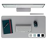 Leitz Schreibtischunterlage, Wasserabweisende Tischunterlage, Rutschfeste Matte für Schreibtisch, Tastatur und Maus, Langlebig, Hellgrau, 80 x 40 cm, 53820085