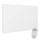 VIESTA® F1200 Infrarot Wandheizung 1200W mit TH12 Thermostat – flaches Carbon Crystal Heizpaneel – elektrische Infrarotheizung zur Wandmontage, ideal für Wohnräume & Badezimmer