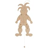 matches21 HOME & HOBBY Lustiger Hampelmann DIY Holz Bastelset für Kinder ab 8 Jahren als Hampelfigur Laubsägevorlage