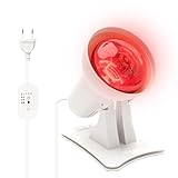 Infrarotlampe Rotlichtlampe 150W, Wohltuendes Und Wärmendes Infrarotlicht Mit 3-Stufigem Timer Und 4-Stufige Temperaturregelung, Winkel Einstellbar Wärmelampe Für Entspannende Muskelermüdung