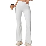 JPXJGT Women Breathable Quick Dry Yoga High Waist Leggings Fitness Workout Outfits(Size:S,Color:Weiß)