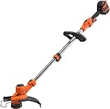 Black+Decker Akku-Rasentrimmer BCSTA536B (36V, Schnittbreite 33 cm, kohlebürstenloser Motor, automatische Fadenverlängerung AFS, variable Drehzahl, Lieferung ohne Akku und Ladegerät), Orange/Schwarz