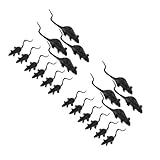 Supvox 20 Stck Teiliges Halloween Realistische Simulation Mäuse Schwarz Gruselige Streiche Deko für Party Haunted House Scherzartikel Langlebig und Robust