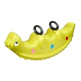 Big Sammy Rocker - Kinderwippe für 1 bis 3 Personen, mit süßen Rückenschuppen und stabilen Griffen, belastbar bis zu 50 kg, für Kinder ab 12 Monaten, grün