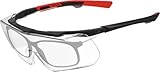 ACE Evo OTG Arbeits-Brille für Brillenträger - Über-Schutzbrille für BAU, Handwerk & Industrie - EN 166 - Schwarz - 1er Pack