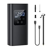 Nkmujil Reifenfüller, Auto-Reifen-Luftpumpe – leistungsstarker Reifenfüller mit genauer Digitalanzeige, Luftpumpe für Auto, Motorrad