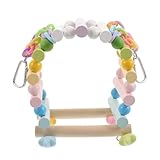 Abaodam Interaktive Vogelsitzstange mit Glocke für Wellensittiche, Sittiche, Nymphensittiche, Kauen mit einfacher Installation für Vogelkäfige